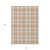 8' X 10' Peach And Beige Plaid Washable Indoor Outdoor Area Rug