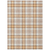 8' X 10' Peach And Beige Plaid Washable Indoor Outdoor Area Rug