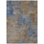 10' X 14' Navy Blue And Brown Abstract Washable Indoor Outdoor Area Rug