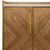 Retro Gold Natural and Faux Marble Wine Cabinet