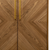 Retro Gold Natural and Faux Marble Wine Cabinet