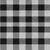 9' X 12' Black Gray And Ivory Plaid Washable Indoor Outdoor Area Rug