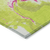 10' X 14' Lime Green Neon Pink And Ivory Abstract Washable Indoor Outdoor Area Rug