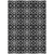 8' X 10' Ivory And Black Medallion Washable Indoor Outdoor Area Rug