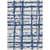 9' X 12' Navy Blue Gray And Silver Striped Washable Indoor Outdoor Area Rug