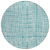 8' Teal Blue And Ivory Round Striped Washable Indoor Outdoor Area Rug