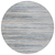 8' Gray Silver And Blue Round Striped Washable Indoor Outdoor Area Rug