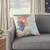 20" Orange Green and Blue Floral Indoor Outdoor Throw Pillow
