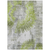 10' X 14' Artichoke Green Gray And Charcoal Abstract Washable Indoor Outdoor Area Rug