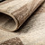 8' Beige Slate Gray And Brown Patchwork Runner Rug