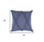 Set of Two Blue Diamond Cotton Throw Pillow With Fringe
