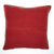 20" Red and White Geometric Cotton Throw Pillow With Embroidery