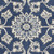 3' X 5' Blue And Ivory Floral Medallion Area Rug