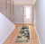 8' Black And Gold Abstract Runner Rug