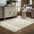 4' X 6' Ivory And Grey Geometric Power Loom Stain Resistant Area Rug