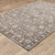 3' X 5' Grey And Ivory Oriental Power Loom Stain Resistant Area Rug With Fringe Polyester
