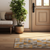 8' Yellow And Ivory Geometric Runner Rug