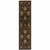 8' Brown And Beige Oriental Runner Rug
