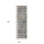 10' Ivory Blue And Gray Medallion Runner Rug