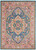 4' X 6' Teal And Ivory Medallion Distressed Area Rug