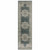 8' Blue And Beige Oriental Runner Rug