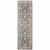 2' X 8' Grey And Ivory Oriental Power Loom Stain Resistant Runner Rug With Fringe