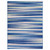 4' X 6' Blue And White Striped Distressed Area Rug