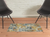 2' X 3' Teal Blue Orange Gold Grey Tan Brown And Beige Abstract Printed Stain Resistant Non Skid Area Rug