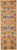 6' Blue And Orange Floral Distressed Runner Rug