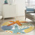 5’ Round Multicolor Indoor Outdoor Area Rug - 4512822814537