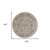 5' X 5' Beige And Grey Round Oriental Power Loom Non Skid Area Rug