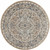 5' X 5' Beige And Grey Round Oriental Power Loom Non Skid Area Rug
