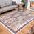10' Gray And Ivory Oriental Runner Rug