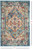 Homeroots Home Decor Ivory and Light Blue Distressed Scatter Rug, 2 x 3 Inch
