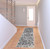 8' Gray And Ivory Abstract Power Loom Stain Resistant Runner Rug