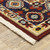 2' X 3' Red Ivory Blue And Orange Oriental Power Loom Stain Resistant Area Rug With Fringe - 606114603696
