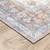 8' Rust And Blue Oriental Distressed Runner Rug