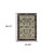2' X 3' Stone And Red Oriental Area Rug