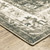 8' Gray and Ivory Oriental Power Loom Runner Rug Polyester