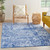 4' X 6' Ivory And Blue Geometric Area Rug Polypropylene Modern Style