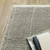 2' X 3' Grey And Ivory Geometric Shag Power Loom Stain Resistant Area Rug Polyester Home Accent