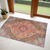 2' X 4' Rustic Orange Medallion Area Rug