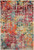 4' X 6' Pink Abstract Power Loom Distressed Non Skid Area Rug