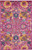 2' X 3' Fuchsia And Orange Floral Distressed Area Rug