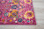 2' X 3' Fuchsia And Orange Floral Distressed Area Rug