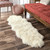Homeroots Home Decor 2' x 6' Ivory Wool Sheepskin Handmade Area Rug