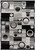 8' Gray Abstract Power Loom Runner Rug
