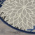 5’ Round Blue Large Floral Indoor Outdoor Area Rug - 4512822808932