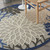5’ Round Blue Large Floral Indoor Outdoor Area Rug - 4512822808932