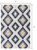 2' X 4' Blue Ikat Kilim Area Rug
